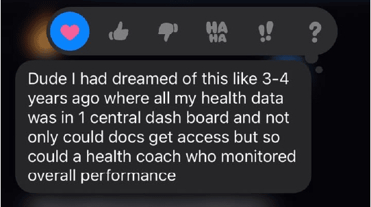 Client message from Andres&rsquo;s coaching community