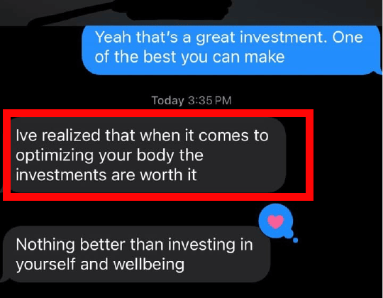 Client message from Andres&rsquo;s coaching community