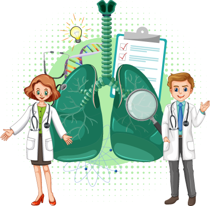 LUNGS DOCTOR ILLUSTRATION